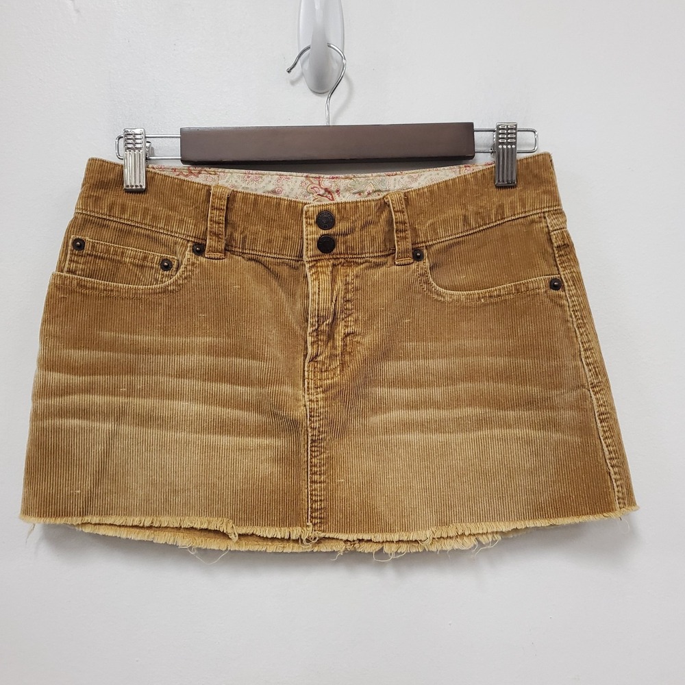 Abercrombie & Fitch Vtg Y2K Micro Mini Corduroy Skirt Size 0 Bratz Indie Sleaze